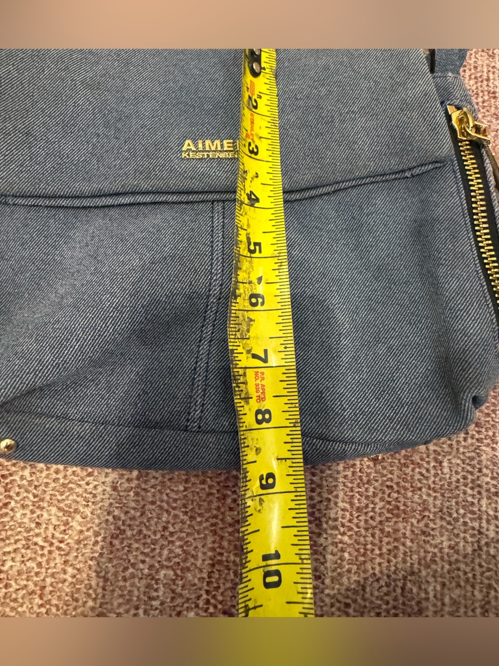Aimee Kestenberg Bali gold over crossbody blue denim bag gold accents l - Picture 4 of 13